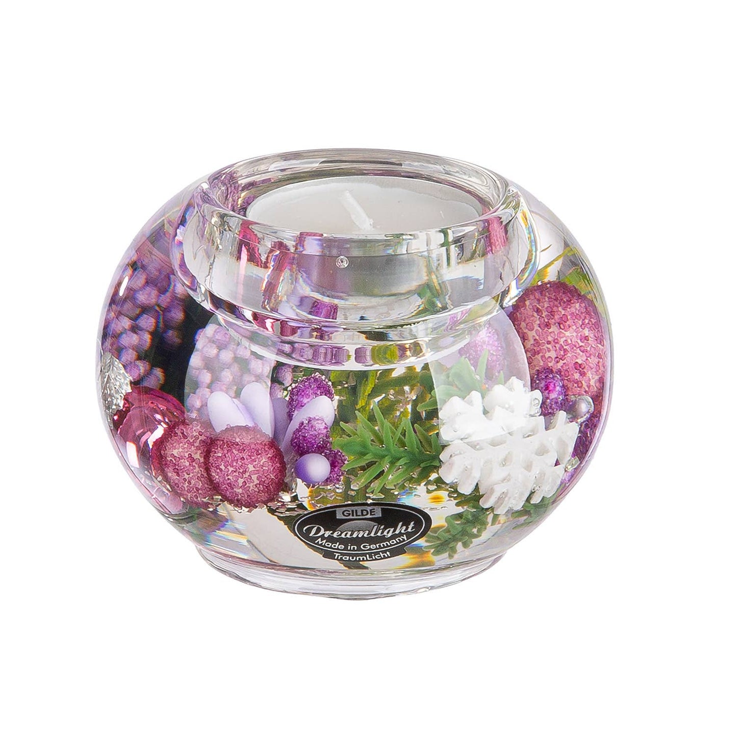 Portavelas Mercur Smart Purple Snow, h.6 cm: Púrpura / Tarro