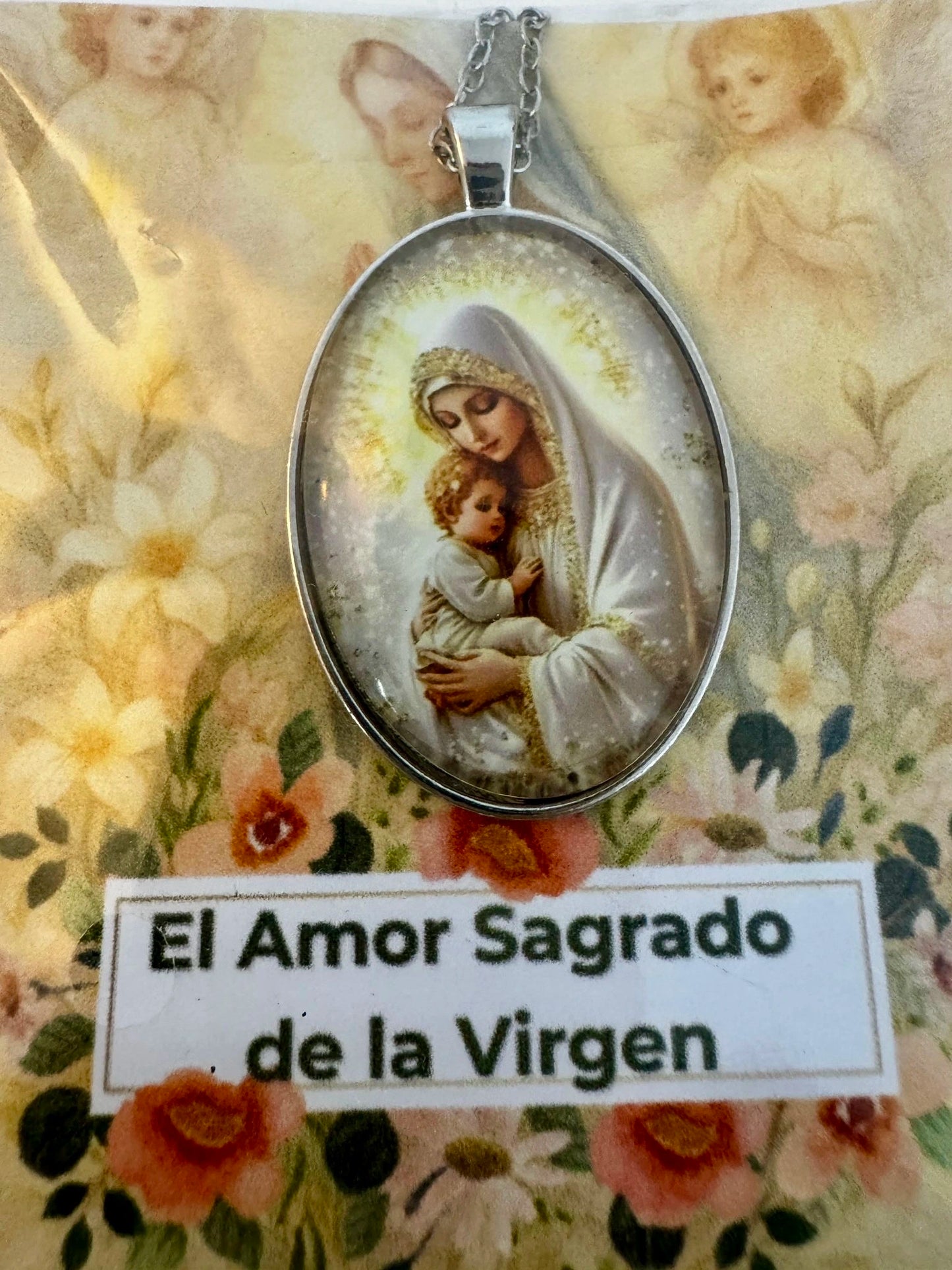 Medalla Virgen con Luz Ovalada