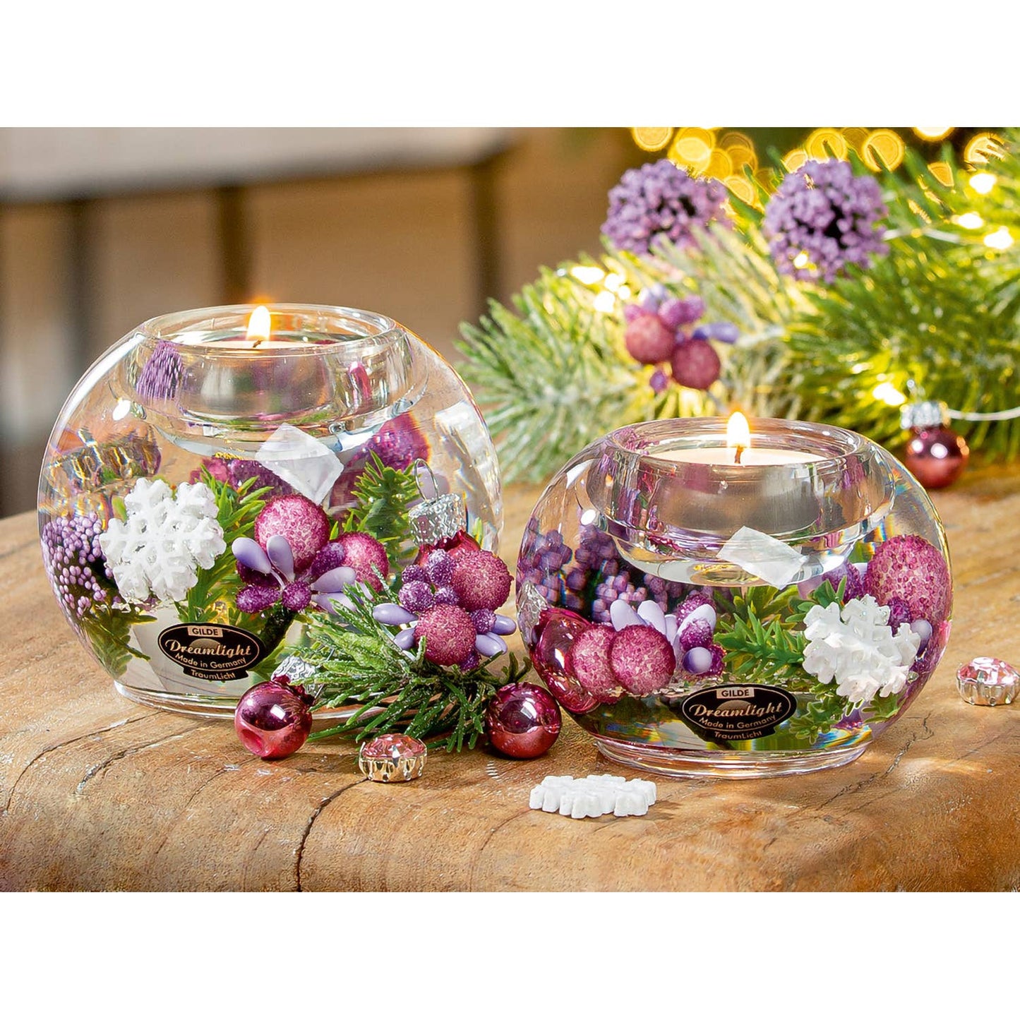 Portavelas Mercur Smart Purple Snow, h.6 cm: Púrpura / Tarro