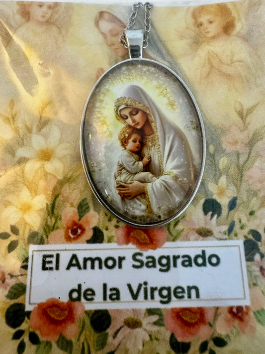 Medalla Virgen con Luz Ovalada