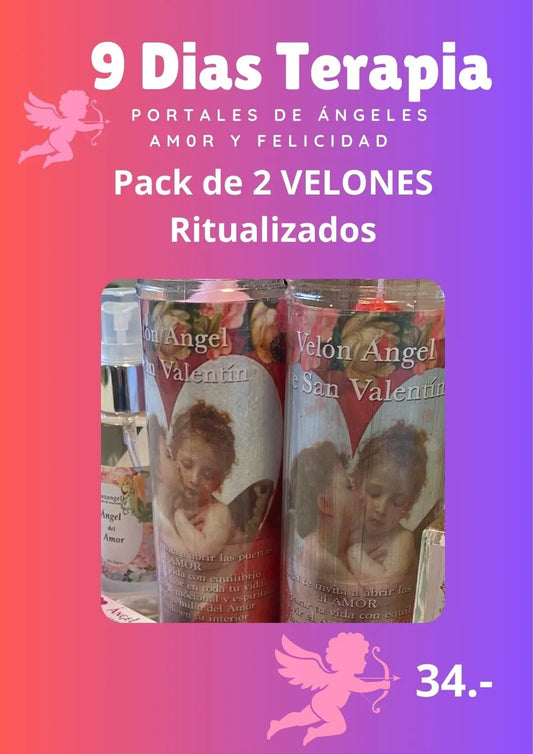 Pack Velones ritualizados terapia amor y felicidad